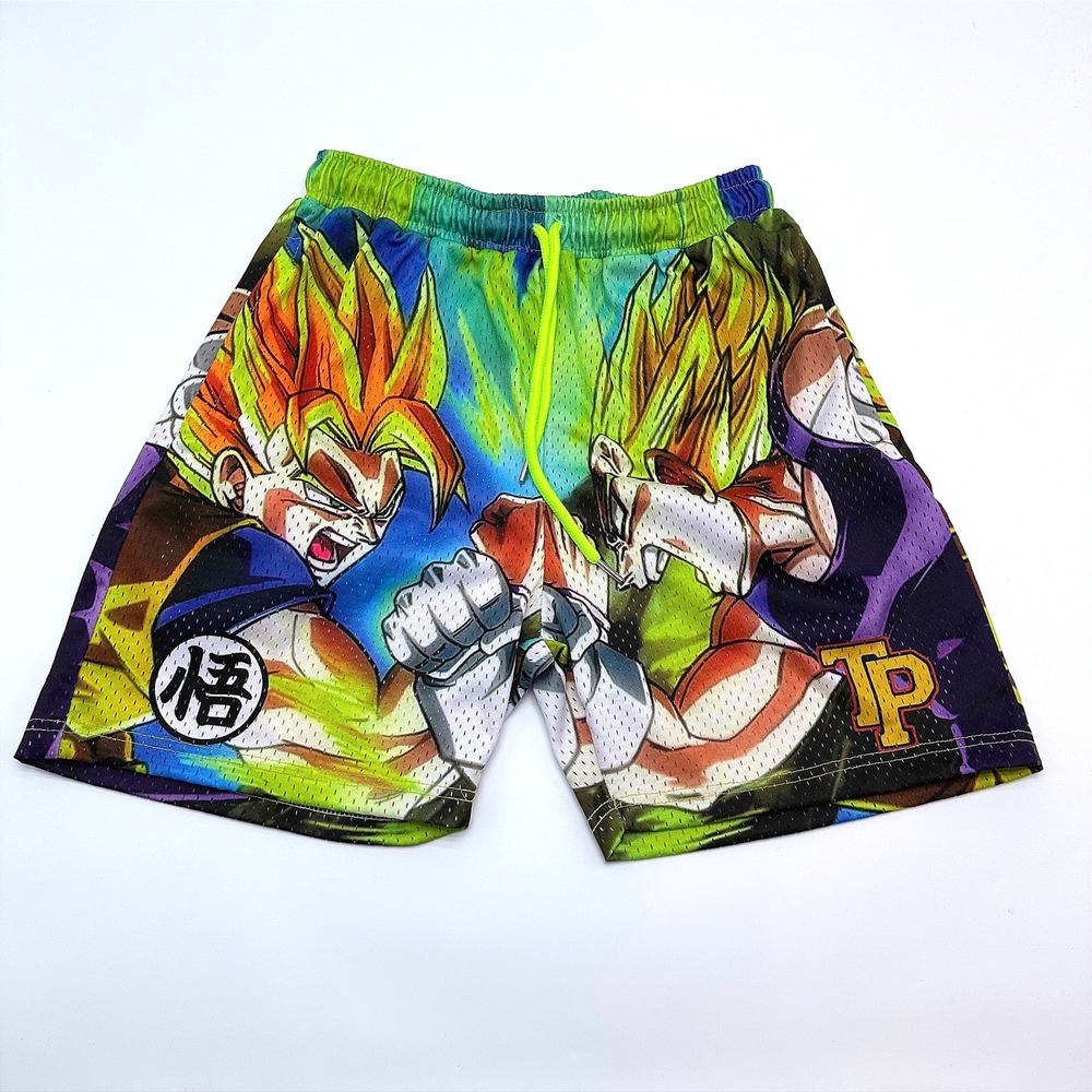 The Pack Clothing Dragon Ball Z Gohan Goku Mesh Basketball Shorts Mens Large